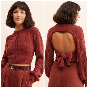 Sage The Label Remind You Not Backless Knit Sweater Size L